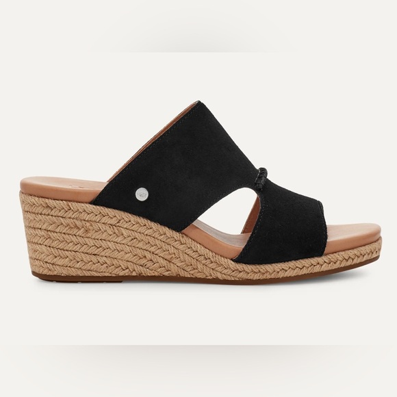 UGG Shoes - Women’s UGG Eirene black wedge sandals- Size 12